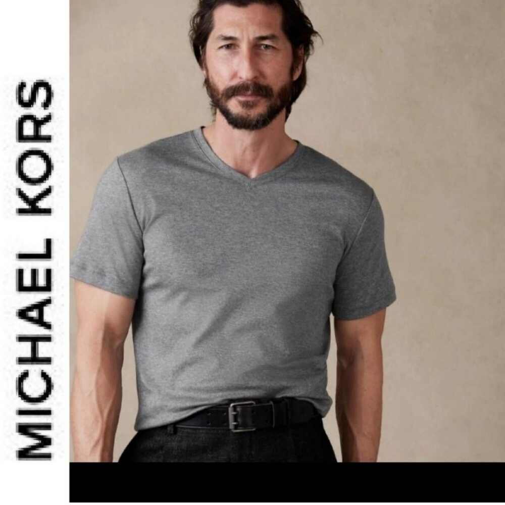 Michael Kors Charcoal V-Neck Tee